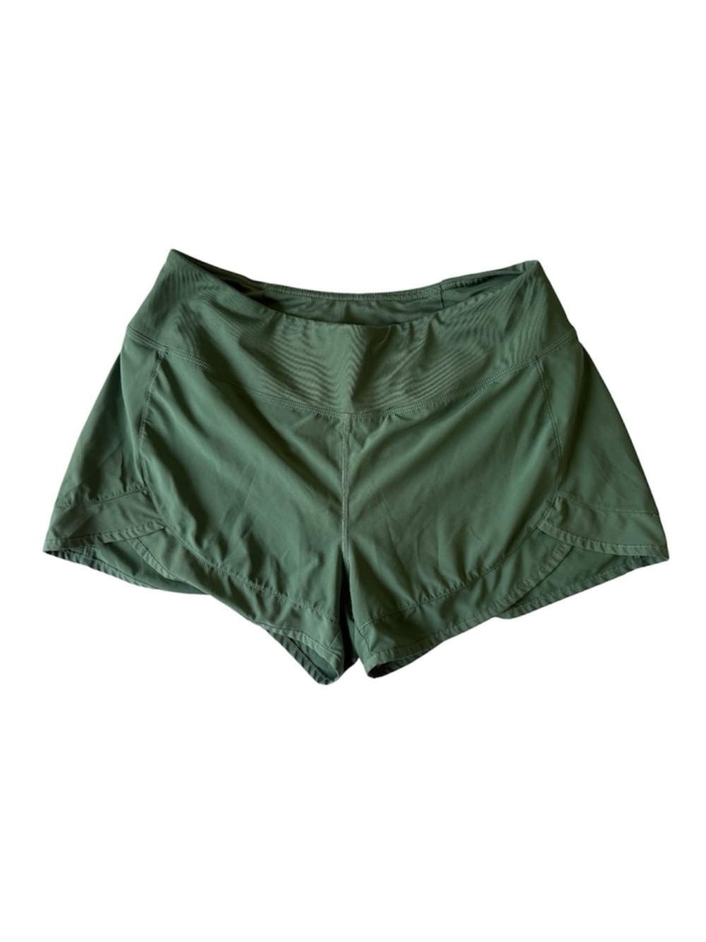 Womens  Green Performance Running Shorts Size Large